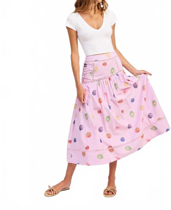 EN SAISON Dresses & Skirts - NEW EN SAISON fruit medley midi skirt in pink